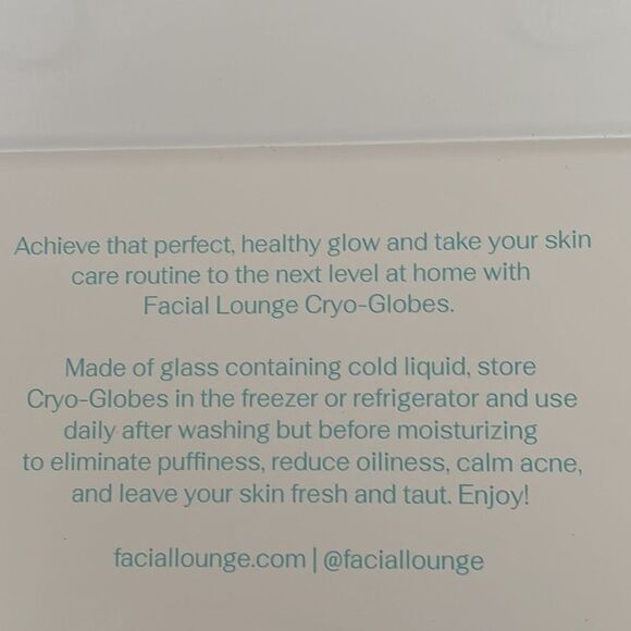 Facial Lounge Cryo-Globes Eliminate puffiness, calm, reduce redness & pore size - Picture 10 of 10